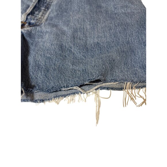 Re/Done Levis Denim Shorts Womens 31 Blue High Rise Cutoff Button Fly Made USA - Picture 3 of 6